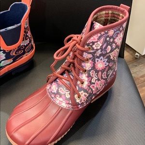 simply southern duck boots cow print